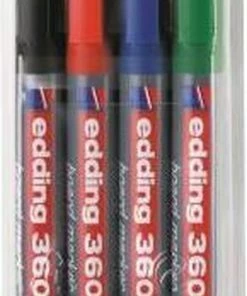 Begroting 👍 Edding 360 Whiteboard Marker 1.5-3mm Ronde Punt - 4 Stuks/kleuren 😉 -A-journal shop 411x840 1