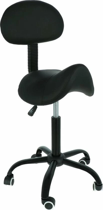 Nieuw 🥰 Alora Zadelkruk Met Rugleuning Zwart - Verstelbaar In Hoogte - Ergonomisch 💯 3 Nieuw 🥰 Alora Zadelkruk Met Rugleuning Zwart - Verstelbaar In Hoogte - Ergonomisch 💯