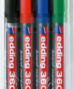 Begroting 👍 Edding 360 Whiteboard Marker 1.5-3mm Ronde Punt - 4 Stuks/kleuren 😉 -A-journal shop 414x840 2