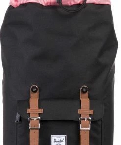 Flash-uitverkoop 🛒 Herschel Little America - Black/Tan Synthetic Leather / Ruime Rugzak Met 25L Opbergvolume - 15" Fleece-gevoerd Laptopvak - Magnetische Sluiting / Met Levenslange Fabrieksgarantie / Limited Lifetime Warranty / Zwart 👏 -A-journal shop 451x840 1