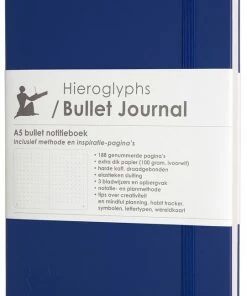 Top 10 😉 Hieroglyphs Bullet Journal - A5 Notitieboek - 100 Grams Papier - Hardcover Notebook Dotted - Met Handleiding En Inspiratie - Nederlands - Blauw ⭐