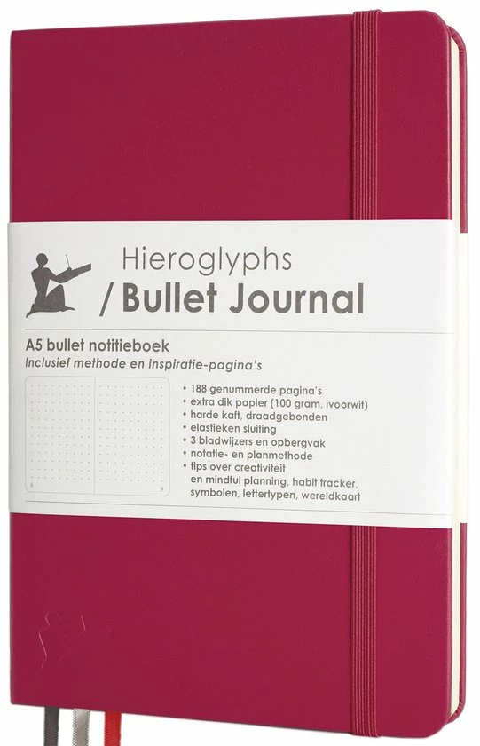 Gloednieuw ๐ Hieroglyphs Bullet Journal - A5 Notitieboek - 100 Grams Papier - Hardcover Notebook Dotted - Met Handleiding En Inspiratie - Nederlands - Roze ๐ 3 Gloednieuw ๐ Hieroglyphs Bullet Journal - A5 Notitieboek - 100 Grams Papier - Hardcover Notebook Dotted - Met Handleiding En Inspiratie - Nederlands - Roze ๐
