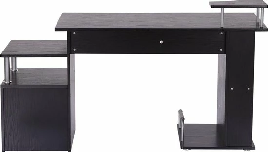 Groothandel 🌟 Merkloos Bureau - Schrijftafel - Computerbureau - Bureautafel - Opslagruimte - 152 X 60 X 88cm - Zwart 🤩 5 Groothandel 🌟 Merkloos Bureau - Schrijftafel - Computerbureau - Bureautafel - Opslagruimte - 152 X 60 X 88cm - Zwart 🤩 - Afbeelding 3