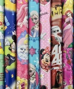 Kopen ✔️ Enper Disney Assortiment Cadeaupapier Inpakpapier Voor Kinderen - 200 X 70 Cm - 5 Stuks 🌟