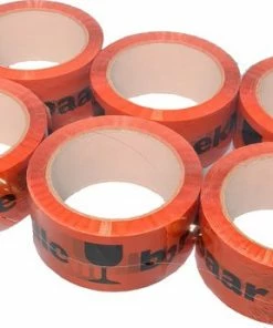 Promo ⌛ ACEverpakkingen.nl Breekbaar Tape - 6 Rollen - 48mm X 66 Meter - Waarschuwingstape - PP Tape Acryl - Fragile Plakband - Oranje/Zwart ✨