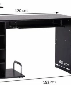 Groothandel 🌟 Merkloos Bureau - Schrijftafel - Computerbureau - Bureautafel - Opslagruimte - 152 X 60 X 88cm - Zwart 🤩 18 Groothandel 🌟 Merkloos Bureau - Schrijftafel - Computerbureau - Bureautafel - Opslagruimte - 152 X 60 X 88cm - Zwart 🤩 -A-journal shop 550x346
