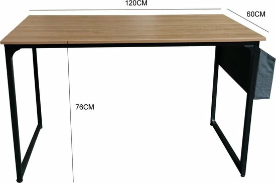 Groothandel π₯ VDD Industrial Vintage Design Bureau Stoer - Computertafel - Laptoptafel - 120 Cm Breed - Lichtbruin π€© 4 Groothandel π₯ VDD Industrial Vintage Design Bureau Stoer - Computertafel - Laptoptafel - 120 Cm Breed - Lichtbruin π€© - Afbeelding 2