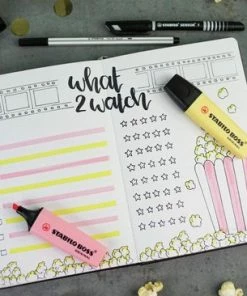 Beste deal 👍 STABILO BOSS ORIGINAL Pastel - Markeerstift - Markeren Met Pastelkleuren - Etui Met 4 Kleuren ✔️ -A-journal shop 550x366 2