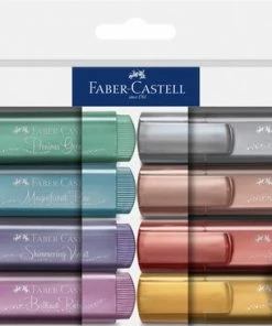 Coupon 🤩 Faber-Castell Tekstmarker - 8 Stuks - Metallic - FC-154625 💯