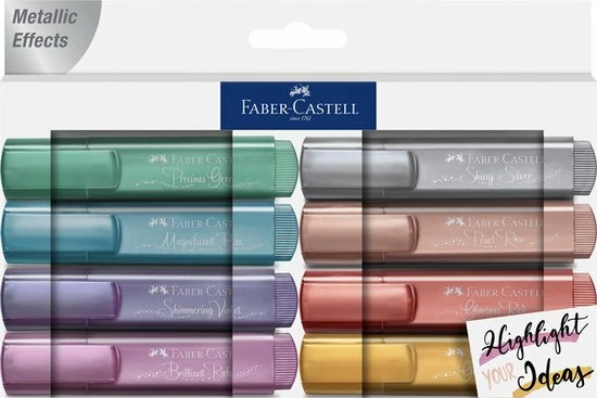 Coupon π€© Faber-Castell Tekstmarker - 8 Stuks - Metallic - FC-154625 π― 3 Coupon π€© Faber-Castell Tekstmarker - 8 Stuks - Metallic - FC-154625 π―