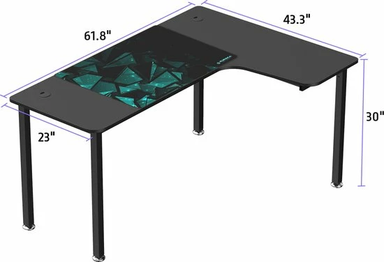 Goedkoop π Eureka Ergonomic L01 60" Gaming Desk - Right π 4 Goedkoop π Eureka Ergonomic L01 60" Gaming Desk - Right π - Afbeelding 2