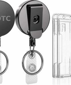 Gloednieuw 🧨 BOTC Badgehouder - 2 Stuks - Kaarthouder - Keycord Met Badge Pashouder Aan Koord - Transparant | Zwart 🎉