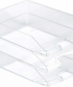 Beste deal 👍 Merkloos Esselte Brievenbak Transparant A4 3x Stuks - Kantoor Postbakjes - Kantoor Artikelen - Organiseren En Opruimen 🤩