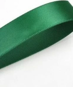 Beste Verkoop 🎉 Merkloos Satijn Lint 22mm (2,2cm) | Satijnlint | Donker Groen (587) | Luxe Dubbelzijdige Kwaliteit | Cadeau Lint | Kerstlint | Rol Van 22,85 Meter 👏
