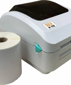 Promo 🌟 DULA XP-470B Labelprinter A6 Formaat - Etiket En Labelmaker - Snelheid 127 Mm/s - 102 Mm Breed - USB Of LAN + 1 Rol Verzendetiketten 🛒