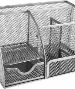 Kopen ๐ Livettti.NL Livetti® Bureau Organizer Pennenbakje Penhouder 21,5x14x12,5 Cm -Grijs ๐