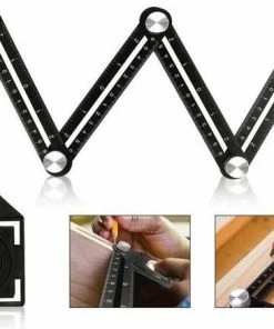 Gloednieuw 🎁 LOUZIR 6 Zijdige Verstelbare Multi Hoek Liniaal - Meetinstrument - Tegel Gat Locator 🧨 -A-journal shop 550x437
