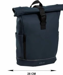 Coupon ⌛ Daniel Ray Highlands Rolltop Laptop Rugzak Waterproof - 15,6 Inch - Donkerblauw 👍 -A-journal shop 550x443