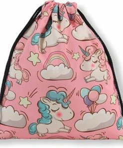 Begroting ⭐ Isa's Friends Zwemtas - Gymtas "Roze" - Luxe Rugtas Met Trekkoorden - Unicorn - Meisjes Rugzak - GRATIS Verzending ✔️