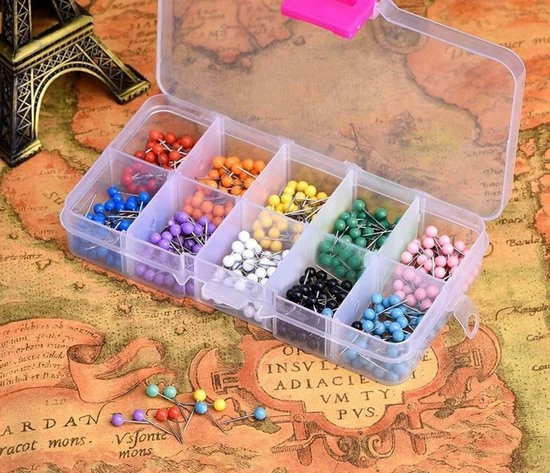 Korting 😀 Algebra Punaises Voor Prikbord - 10 Verschillende Kleuren - Kantoor Accessoires - 500 Stuks 🔥 5 Korting 😀 Algebra Punaises Voor Prikbord - 10 Verschillende Kleuren - Kantoor Accessoires - 500 Stuks 🔥 - Afbeelding 3