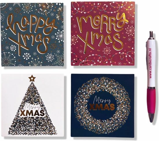 Aanbiedingen π€© Cards & Crafts 50 Luxe Vierkante Kerst- En Nieuwjaarskaarten Met Pen - 10x10cm - Gevouwen Kaarten Met Enveloppen π 3 Aanbiedingen π€© Cards & Crafts 50 Luxe Vierkante Kerst- En Nieuwjaarskaarten Met Pen - 10x10cm - Gevouwen Kaarten Met Enveloppen π
