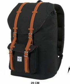 Flash-uitverkoop 🛒 Herschel Little America - Black/Tan Synthetic Leather / Ruime Rugzak Met 25L Opbergvolume - 15" Fleece-gevoerd Laptopvak - Magnetische Sluiting / Met Levenslange Fabrieksgarantie / Limited Lifetime Warranty / Zwart 👏 -A-journal shop 550x493 1