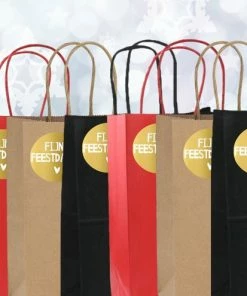 Coupon 🔥 LOVV-Papieren Tasjes -Cadeautasjes-Cadeauzakjes-voor Sinterklaas En Kerst-10 Stuks-Zwart-Incl 10 Stickers Twv 3,99-Fijne Feestdagen-Kerst Tasjes-Gratis Verzending-18+8x24 Cm 🛒 -A-journal shop 550x495