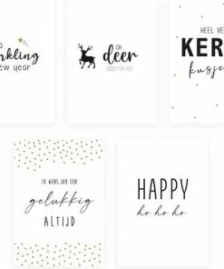 Korting ๐ Humble Lines 20x Moderne Kerstkaarten - 105x148mm ๐คฉ