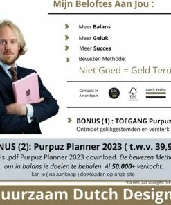 Beste recensies van ❤️ Clen Verkleij Purpuz Planner 2023 Agenda - Organizer - Behaal Je Doelen 🎉 -A-journal shop 550x500 3