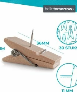 Uitgang ❤️ Hello Tomorrow® 30 St. Punaises Voor Prikbord Kurk - Decoratie Muur & Wand - Knutselen - Houten ✔️ -A-journal shop 550x508