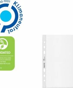 Korting 😀 Leitz Recycle Duurzame Showtassen Voor A5 Formaat - Insteekhoezen Van 100 Micron - 25 Stuks - Transparant 🔔 -A-journal shop 550x514 1