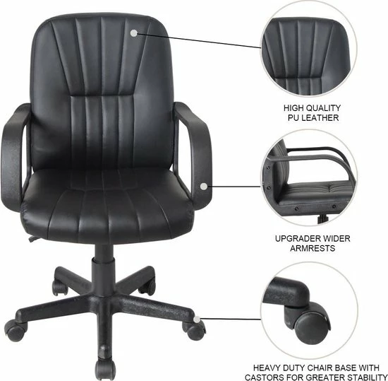 Aanbiedingen ❤️ VDD Gaming Bureaustoel Thomas - Gamestoel - Kinderen - Hoogte Verstelbaar - Zwart 🎉 5 Aanbiedingen ❤️ VDD Gaming Bureaustoel Thomas - Gamestoel - Kinderen - Hoogte Verstelbaar - Zwart 🎉 - Afbeelding 4