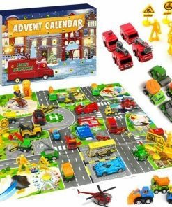 Korting ❤️ Happyment® Adventskalender Kinderen 2022 - Inclusief Speelmat - Auto Liefhebber - 24 Stuks - Black Friday - Kerstcadeau 🤩