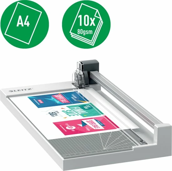 Hete verkoop ❤️ Leitz Precision Home Office Rolsnijmachine A4 Voor Thuiskantoor/Thuiswerken - Snijdt Tot 10 A4-Vel - Antraciet ⭐ 7 Hete verkoop ❤️ Leitz Precision Home Office Rolsnijmachine A4 Voor Thuiskantoor/Thuiswerken - Snijdt Tot 10 A4-Vel - Antraciet ⭐ - Afbeelding 5