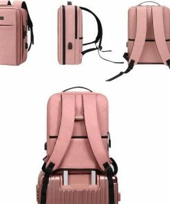 Korting ❤️ ZILOU® Rugzak - 15,6 Inch Laptop Rugtas - USB Poort - Waterafstotend - Roze 🎉 -A-journal shop 550x548 4