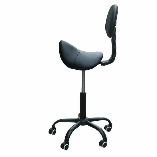 Nieuw 🥰 Alora Zadelkruk Met Rugleuning Zwart - Verstelbaar In Hoogte - Ergonomisch 💯 4 Nieuw 🥰 Alora Zadelkruk Met Rugleuning Zwart - Verstelbaar In Hoogte - Ergonomisch 💯 - Afbeelding 2