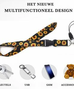 Begroting 🎁 Mycramé Zonnebloem Lange Lanyard Sleutelhanger En Keycord - Badgehouder Met Clip Trekkoord - Uittrekbare Badge Pashouder - Kaarthouder Keykoord - Houder Voor Kaart/Sleutels - Telefoon/GSM Koord - Sleutelkoord - Plastic ID Pashouder Ketting - Telefoonkoord 🔔 -A-journal shop 550x550 160