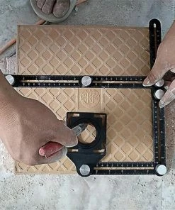 Gloednieuw 🎁 LOUZIR 6 Zijdige Verstelbare Multi Hoek Liniaal - Meetinstrument - Tegel Gat Locator 🧨 -A-journal shop 550x550 26