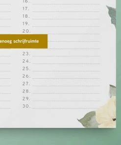 Beste Pirce 👍 Fabrikten Verjaardagskalender - Bloemen - Groen/Roze/Rood/Geel - A4 🎁 -A-journal shop 550x550 282