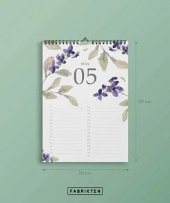 Beste Pirce 👍 Fabrikten Verjaardagskalender - Bloemen - Groen/Roze/Rood/Geel - A4 🎁 -A-journal shop 550x550 286