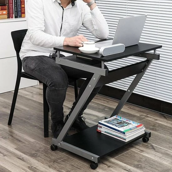 Coupon 😉 Hoppa! Computertafel Bureau Op Wielen - Verrijdbaar Computerbureau - Geschikt Voor PC / Apple Macbook IMac / Laptop Computer Bureau Meubel - Computermeubel Tafel - Zwart - 60x73x48 💯 9 Coupon 😉 Hoppa! Computertafel Bureau Op Wielen - Verrijdbaar Computerbureau - Geschikt Voor PC / Apple Macbook IMac / Laptop Computer Bureau Meubel - Computermeubel Tafel - Zwart - 60x73x48 💯 - Afbeelding 7