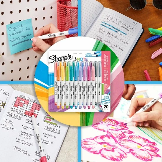 Beste recensies van π Sharpie S-Note Creatieve Kleurenmarkers | Markeren, Schrijven, Tekenen En Meer | Diverse Kleuren | Wigvormige Punt | 20 Stuks π 4 Beste recensies van π Sharpie S-Note Creatieve Kleurenmarkers | Markeren, Schrijven, Tekenen En Meer | Diverse Kleuren | Wigvormige Punt | 20 Stuks π - Afbeelding 2