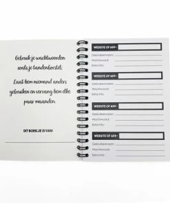 Goedkoopste 🎁 Hippekaartjeswinkel Wachtwoordenboek - Notitieboek Voor Wachtwoorden - Ruimte Voor 200 Wachtwoorden - Tip - Cadeau - Sinterklaascadeau 😍 -A-journal shop 550x550 414