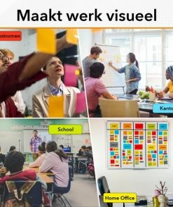 Aanbiedingen 🧨 ATWAM Scrum Magneten - 60 Stuks - Voor Whiteboard, Magneetbord, Memobord Of Magnetisch Tekenbord – Herschrijfbare Magneten Op Koelkast - Post It Notes – Kanban - 15 Cm Breed X 2,5 Cm Lang - 6 Kleuren 👏 -A-journal shop 550x550 429