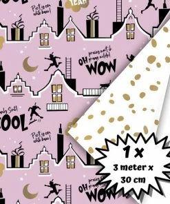 Korting 💯 Merkloos Sinterklaas Cadeaupapier Inpakpapier Roze Groen Blauw Goud | Stickers | Cadeautjes Meisje Jongen Leuk Inpakken 🎁 -A-journal shop 550x550 443