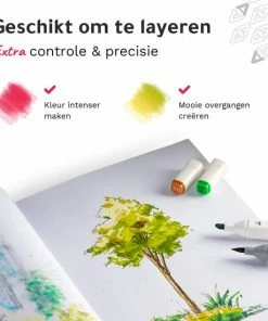 Nieuw ๐ ARTECO® 120 Alcohol Dual Tip Markers – Breed & Brush Tip – Twinmarkers Markeerstiften Met Opbergtas ๐ 17 Nieuw ๐ ARTECO® 120 Alcohol Dual Tip Markers – Breed & Brush Tip – Twinmarkers Markeerstiften Met Opbergtas ๐ -A-journal shop 550x550 508