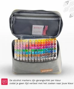 Nieuw ๐ ARTECO® 120 Alcohol Dual Tip Markers – Breed & Brush Tip – Twinmarkers Markeerstiften Met Opbergtas ๐ 23 Nieuw ๐ ARTECO® 120 Alcohol Dual Tip Markers – Breed & Brush Tip – Twinmarkers Markeerstiften Met Opbergtas ๐ -A-journal shop 550x550 513
