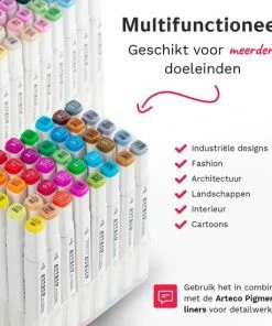 Nieuw ๐ ARTECO® 120 Alcohol Dual Tip Markers – Breed & Brush Tip – Twinmarkers Markeerstiften Met Opbergtas ๐ 24 Nieuw ๐ ARTECO® 120 Alcohol Dual Tip Markers – Breed & Brush Tip – Twinmarkers Markeerstiften Met Opbergtas ๐ -A-journal shop 550x550 514