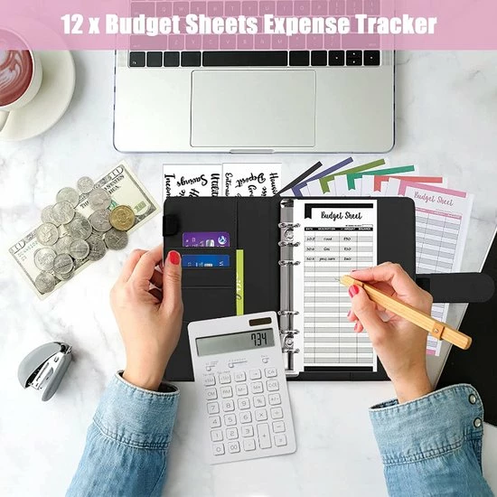 Flash-uitverkoop ๐ A.K.A. A6 Money Budget Planner Met Geldenveloppen – Geld Kasboek Zwart Leer Money Saver Binder ๐ 8 Flash-uitverkoop ๐ A.K.A. A6 Money Budget Planner Met Geldenveloppen – Geld Kasboek Zwart Leer Money Saver Binder ๐ - Afbeelding 6