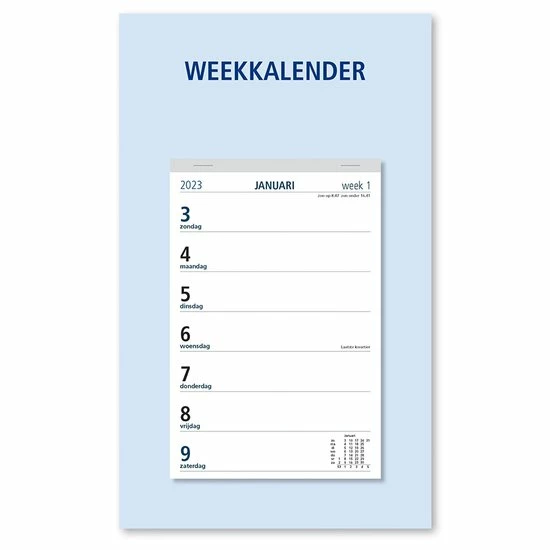 Beste deal π― Castelli Kalender H52 2023 - 1 Week A5 Kolom - Weekkalender Neutraal Schild - 1 Week Per Pagina - Liggend - 20 X 33 Cm - Blauw π₯ 3 Beste deal π― Castelli Kalender H52 2023 - 1 Week A5 Kolom - Weekkalender Neutraal Schild - 1 Week Per Pagina - Liggend - 20 X 33 Cm - Blauw π₯
